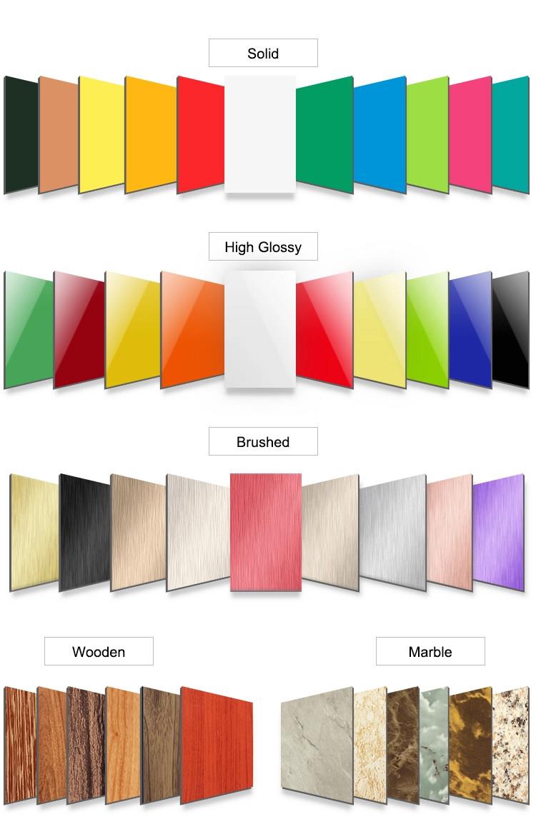 FEVE aluminium composite panel color chart